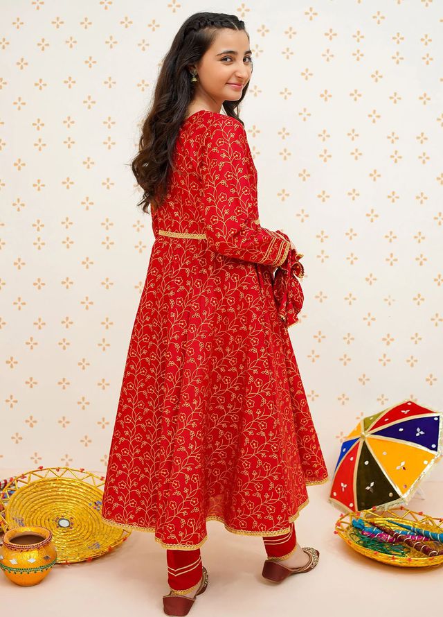Modest Pret Embroidered cotton 3 Piece Suit Gul e Laal