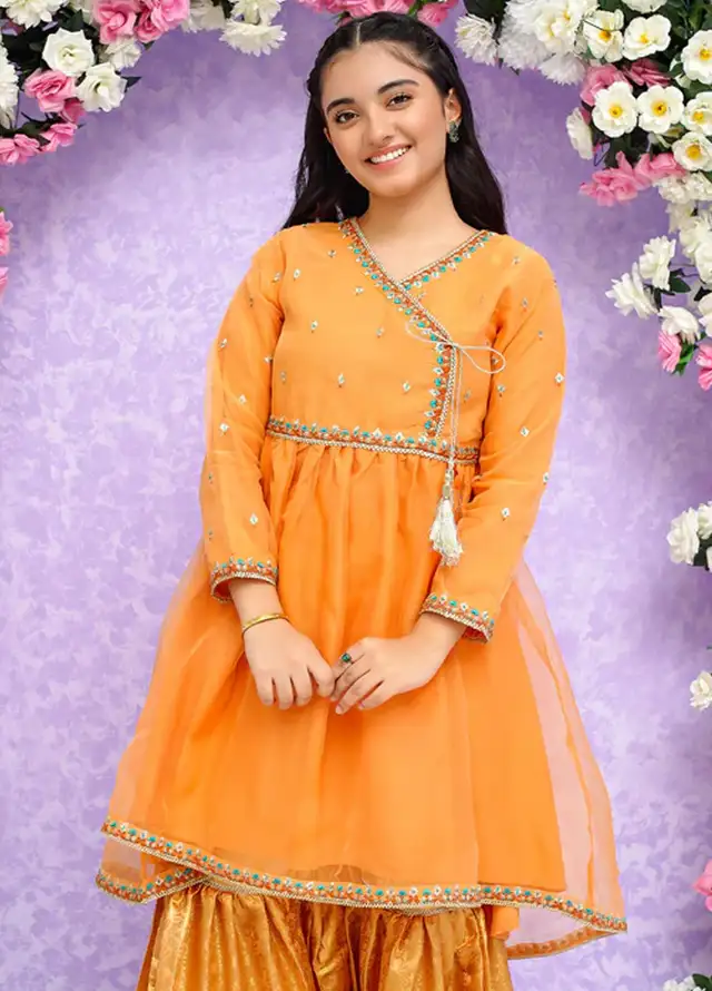 Modest Pret Embroidered Organza 3 Piece Suit Naimal