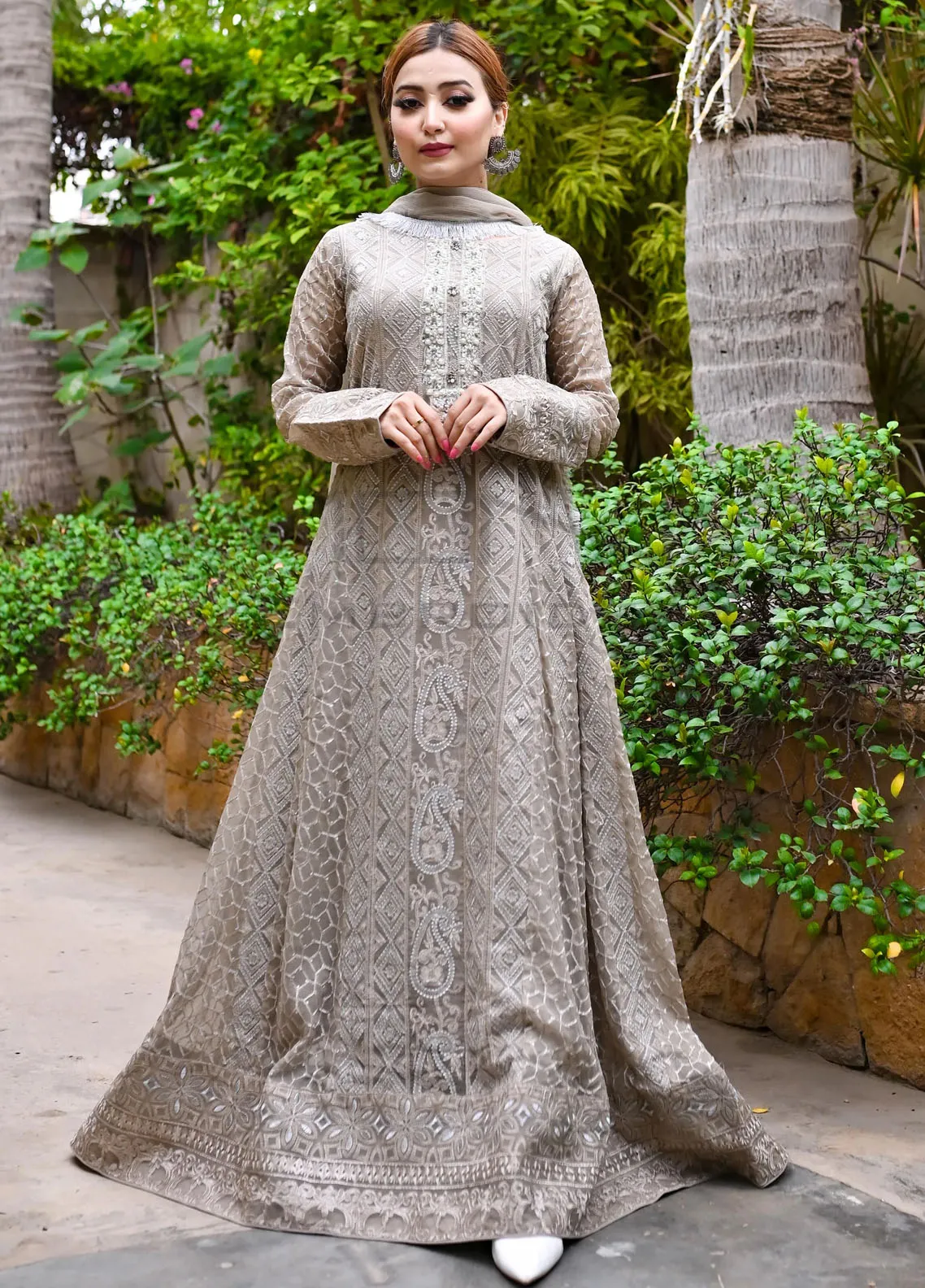 HEM Pret Embroidered Organza 3 Piece Suit Saffron