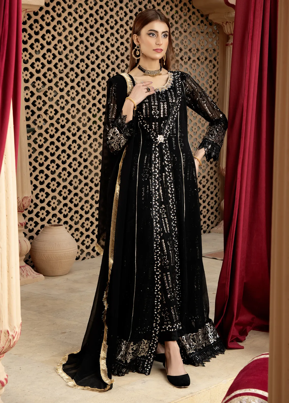 Meeral Pret Embroidered Chiffon 2 Piece Suit Heer