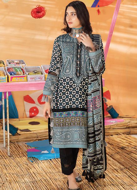 Monsoon Chunri by Al Zohaib Printed Lawn Suits Unstitched 3 Piece AZ21MC 4-B - Summer Collection