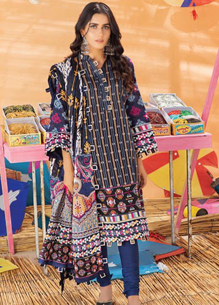 Monsoon Chunri by Al Zohaib Printed Lawn Suits Unstitched 3 Piece AZ21MC 5-B - Summer Collection
