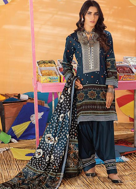 Monsoon Chunri by Al Zohaib Printed Lawn Suits Unstitched 3 Piece AZ21MC 7-A - Summer Collection
