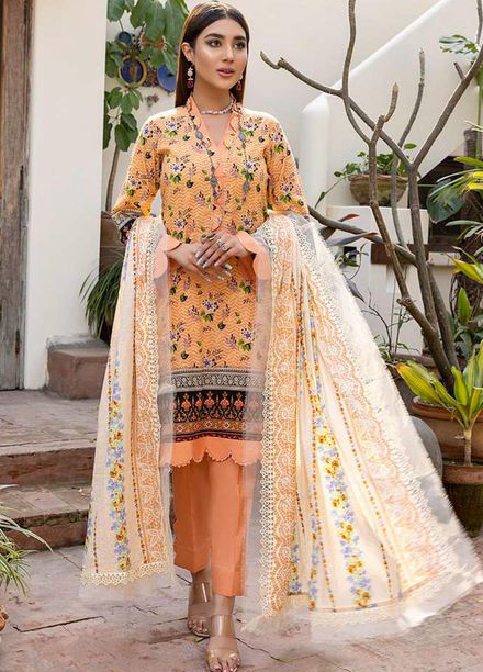 Monsoon Bahar By Al Zohaib Printed Lawn Suits Unstitched 3 Piece AZ22MB 1C - Spring / Summer Collection