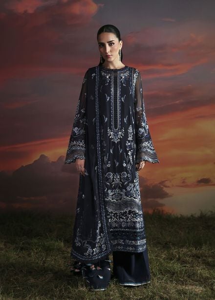 Moonlit Muse by Zarposh Embroidered Chiffon Suits Unstitched 3 Piece ZP25ML D-03 Muse - Formals Collection