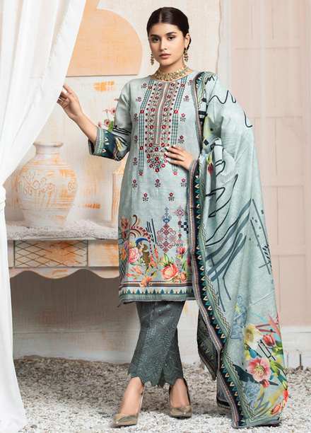 Winter Hues By MTF Embroidered Khaddar Suits Unstitched 3 Piece MTF21WH 04 - Winter Collection