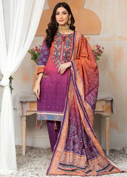 Winter Hues By MTF Embroidered Khaddar Suits Unstitched 3 Piece MTF21WH 05 - Winter Collection