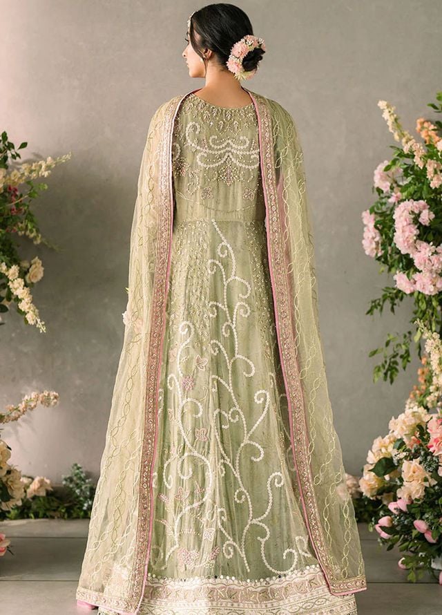 Mushq Embroidered Chiffon Suits Unstitched 3 Piece MQ25MR MCH-10 Namar - Formals Collection