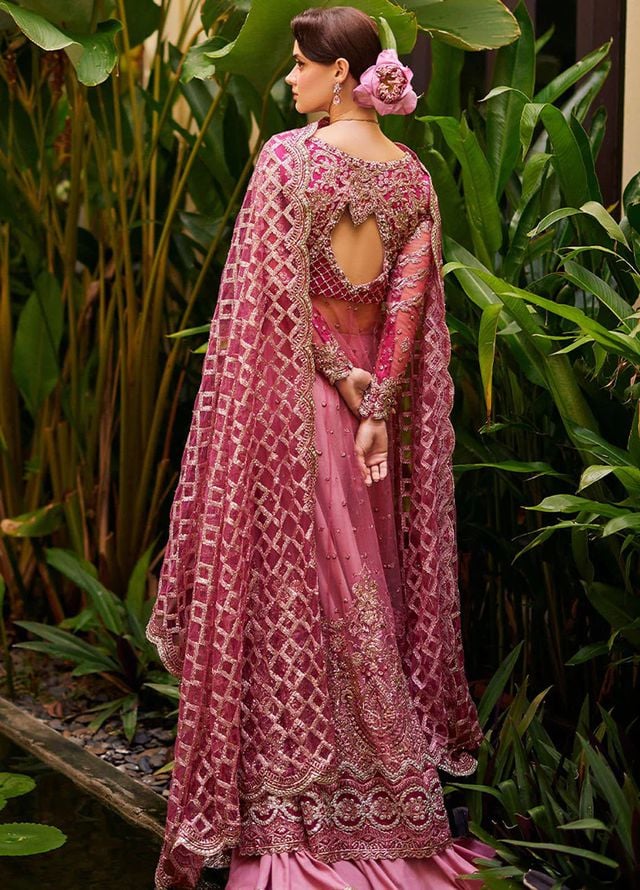 Mushq Embroidered Net Suits Unstitched 3 Piece MQ25MR BOM-13 Cupid - Formals Collection