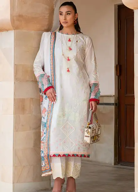 Naayas Embroidered Lawn Suit Unstitched 3 Piece NS24E Tulip - Summer Collection