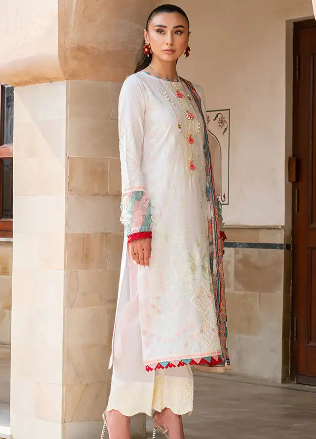 Naayas Embroidered Lawn Suit Unstitched 3 Piece NS24E Tulip - Summer Collection