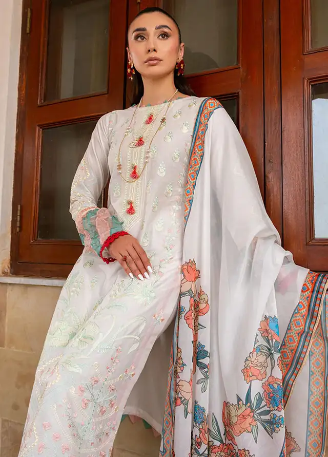 Naayas Embroidered Lawn Suit Unstitched 3 Piece NS24E Tulip - Summer Collection