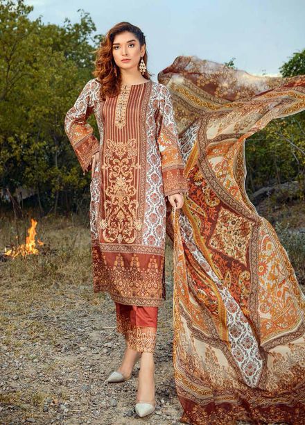 Nawazish By Adan's Libas Printed Lawn Unstitched 3 Piece Suit AL21N 01 - Summer Collection