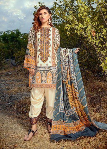 Nawazish By Adan's Libas Printed Lawn Unstitched 3 Piece Suit AL21N 07 - Summer Collection