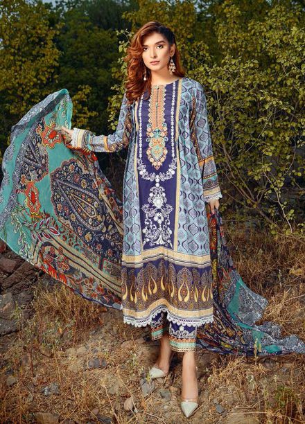 Nawazish By Adan's Libas Printed Lawn Unstitched 3 Piece Suit AL21N 08 - Summer Collection