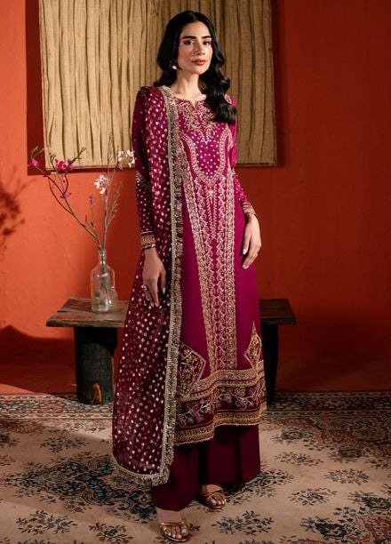 Neeshay Pret Embroidered Raw Silk 3 Piece Suit RS-01
