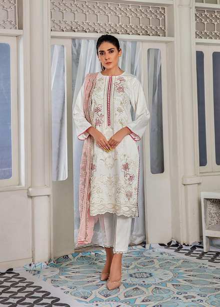 Noir By Humdum Embroidered Linen Suits Unstitched 3 Piece HD22N D-02 - Winter Collection
