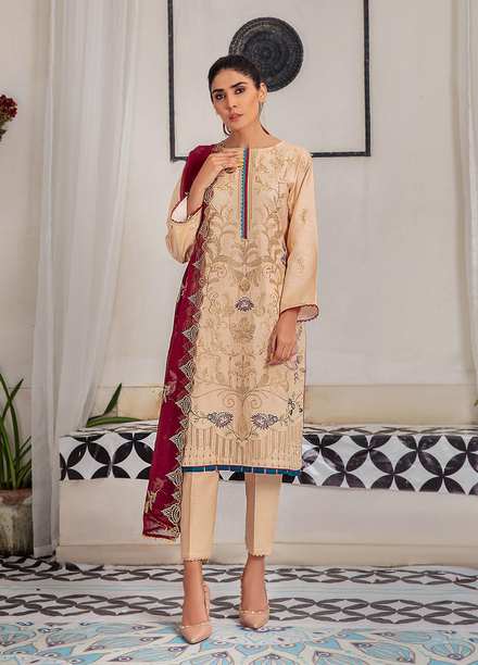 Noir By Humdum Embroidered Linen Suits Unstitched 3 Piece HD22N D-10 - Winter Collection