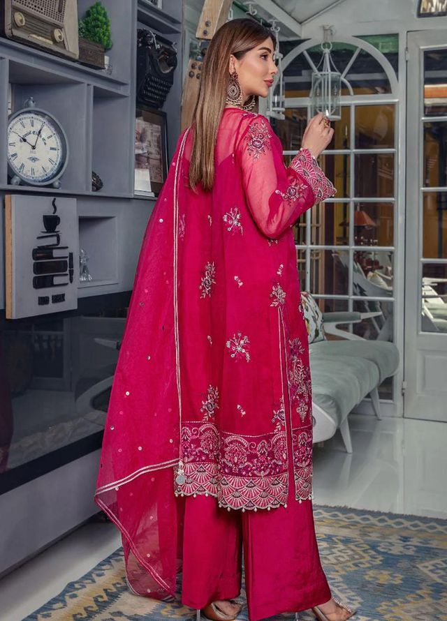 Malook By Shazia Ovais Pret Embroidered Organza 3 Piece Suit MLK23NJ Chashni