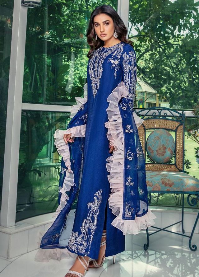 Malook By Shazia Ovais Pret Embroidered Raw Silk 3 Piece Suit MLK23NJ Nehal