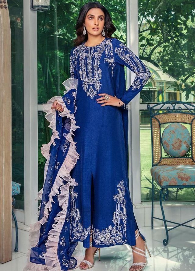 Malook By Shazia Ovais Pret Embroidered Raw Silk 3 Piece Suit MLK23NJ Nehal
