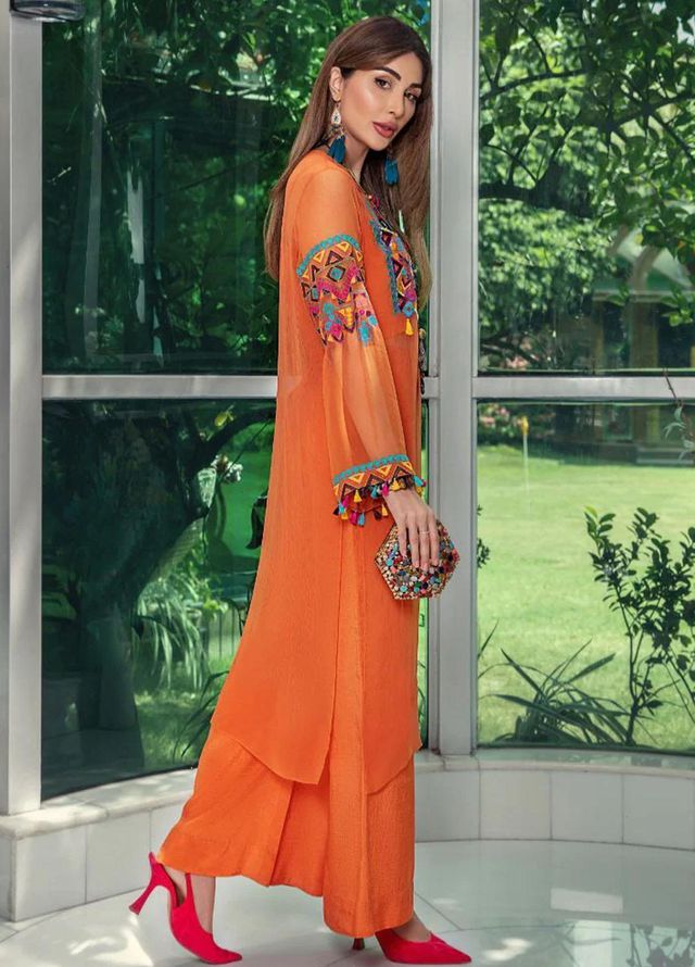 Malook By Shazia Ovais Pret Embroidered Chiffon 3 Piece Suit MLK23NJ Picasso