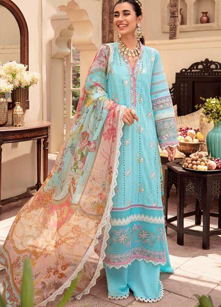 Noor by Saadia Asad Embroidered Lawn Suits Unstitched 3 Piece SA21-N2 08 - Summer Collection