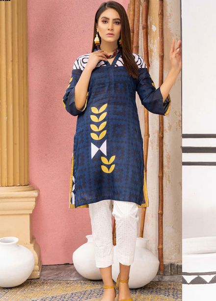 Noorma Kaamal Printed Lawn  Unstitched Kurti NK22K 12 - Summer Collection