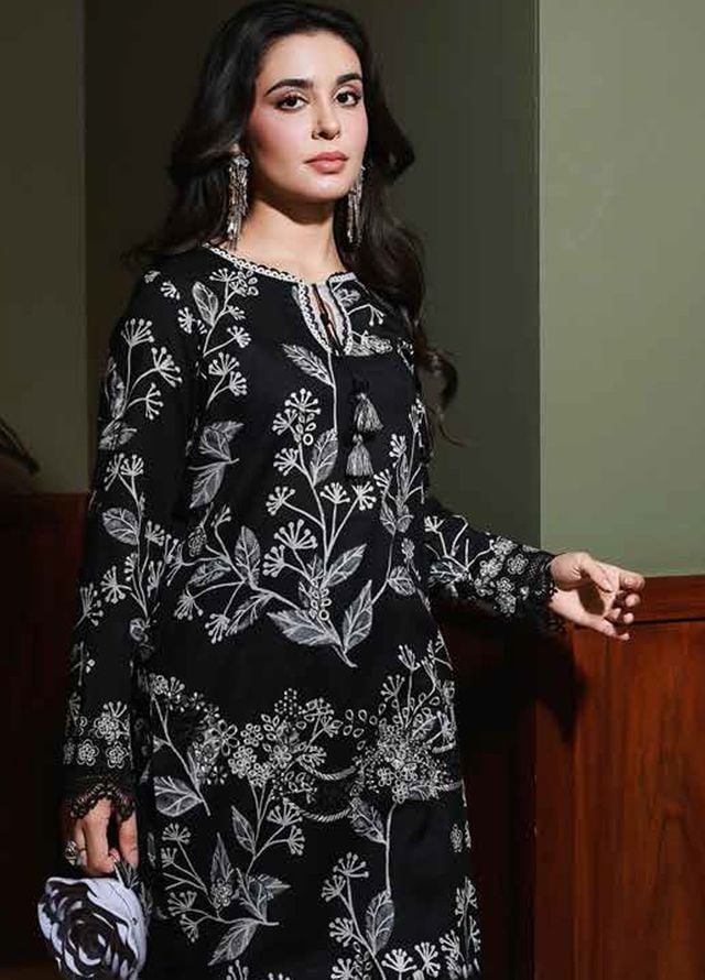 Nureh Chikankari Lawn Suits Unstitched 2 Piece NU25BRU NU2-181 - Summer Collection
