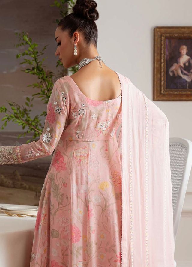 Nureh Embroidered Chiffon Suits Unstitched 4 Piece Suit NU25AU AM-25 - Luxury Collection 