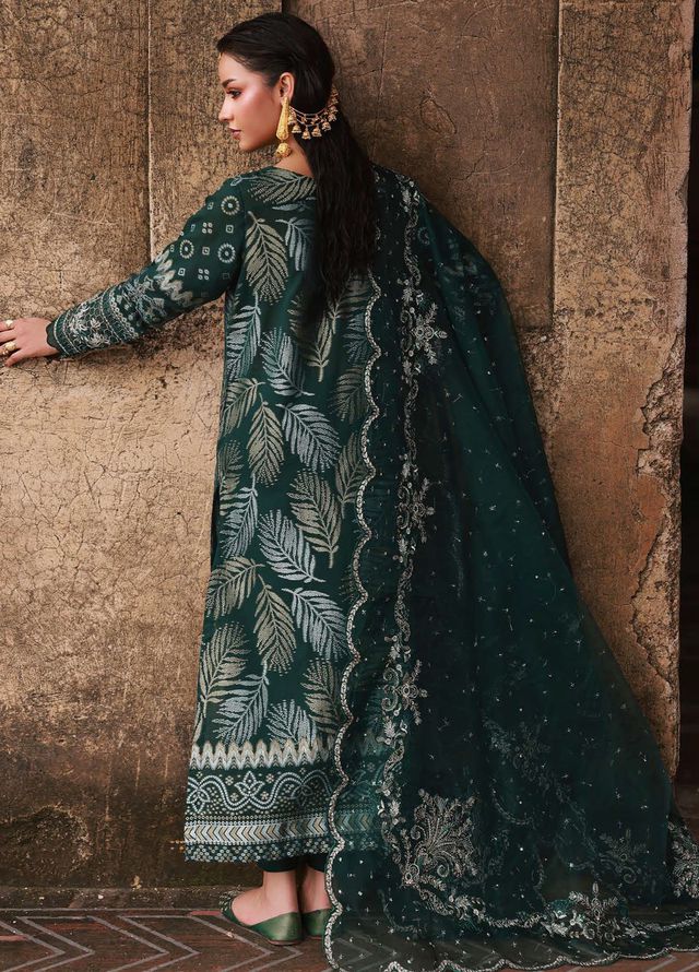 Nureh Embroidered Jacquard Suits Unstitched 3 Piece NU25MJ D-05 NJ-105 - Festive Collection