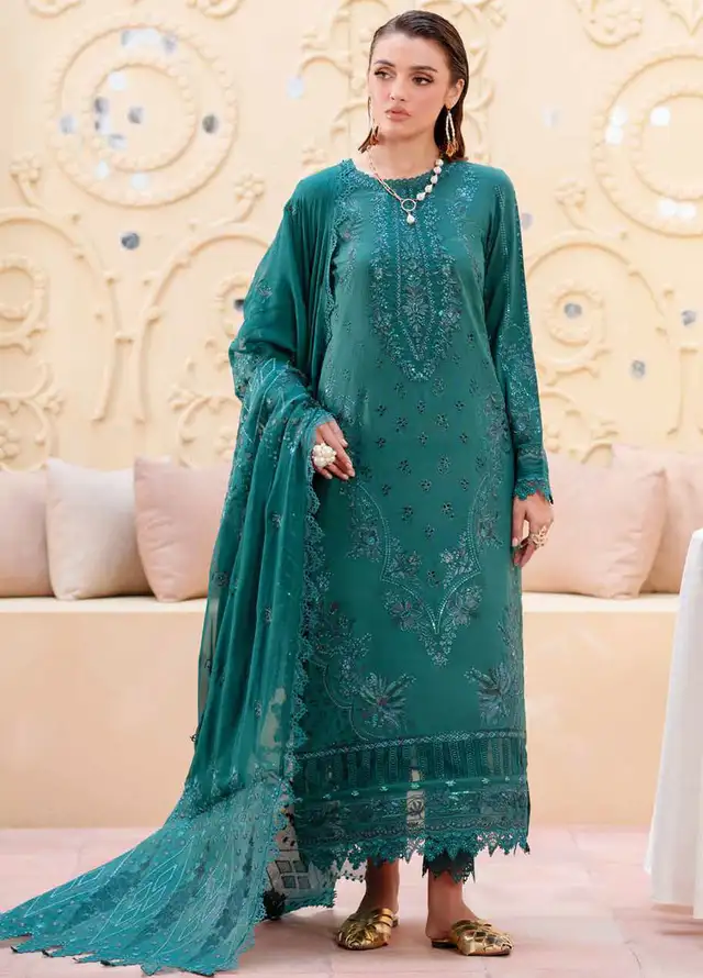 Nureh Embroidered Karandi Suits Unstitched 3 Piece NU25EK NE 132 - Winter Collection