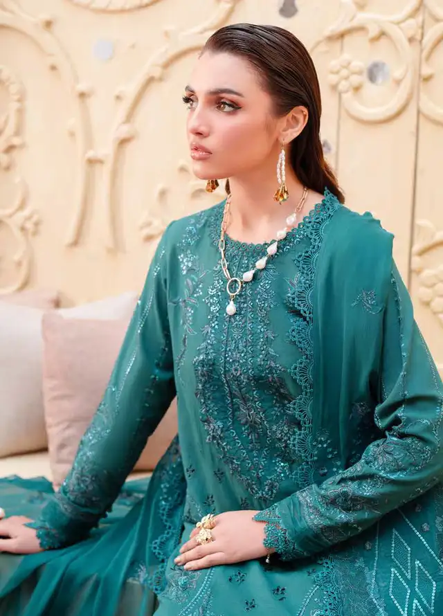 Nureh Embroidered Karandi Suits Unstitched 3 Piece NU25EK NE 132 - Winter Collection