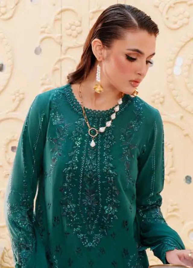 Nureh Embroidered Karandi Suits Unstitched 3 Piece NU25EK NE 132 - Winter Collection