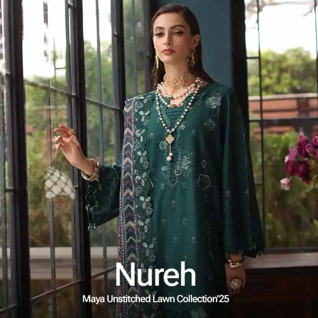 Maya by Nureh Unstitched Embroidered Swiss Lawn 3 Pcs Suit NU26UM NS-161 - Summer Collection main image 0