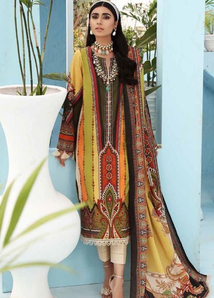 Nureh Printed Lawn Suits Unstitched 3 Piece NU21S SP-08 Jasper - Summer Collection