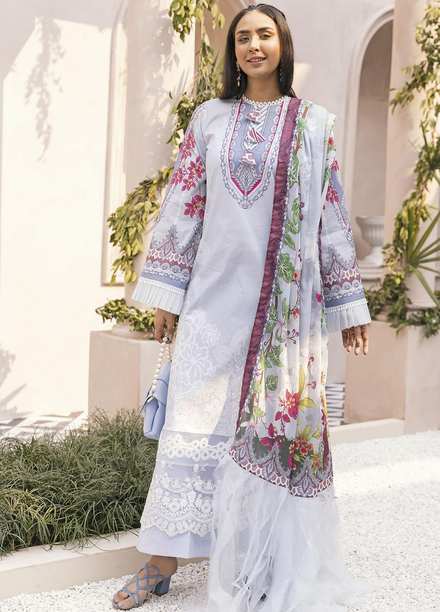 Nuriyaa Printed Lawn Suits Unstitched 3 Piece NR22KS D1 (A) - Summer Collection