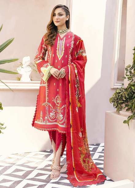 Nuriyaa Printed Lawn Suits Unstitched 3 Piece NR22KS D3 (A) - Summer Collection