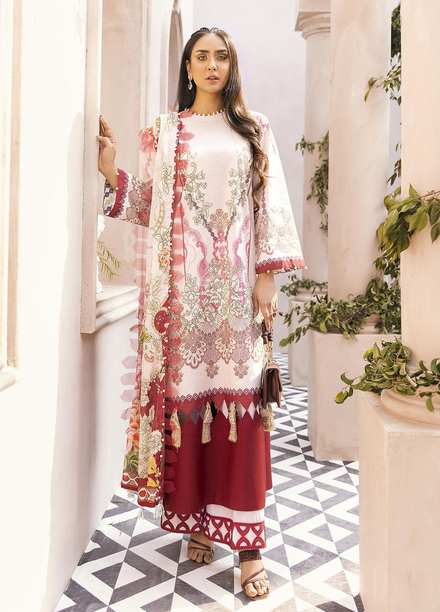 Nuriyaa Printed Lawn Suits Unstitched 3 Piece NR22KS D4 - Summer Collection