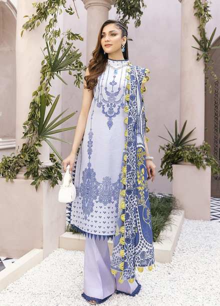 Nuriyaa Printed Lawn Suits Unstitched 3 Piece NR22KS D5 (A) - Summer Collection