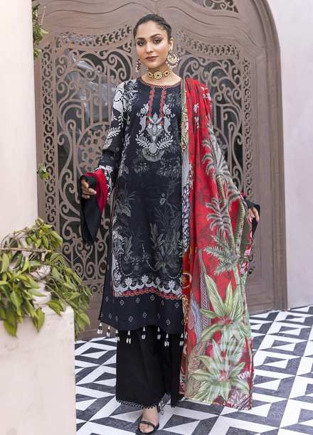 Nuriyaa Printed Lawn Suits Unstitched 3 Piece NR22KS D7 (B) - Summer Collection