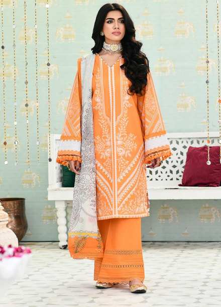 Nuriyaa Embroidered Lawn Suits Unstitched 3 Piece NR22MH ASAL - Eid Collection