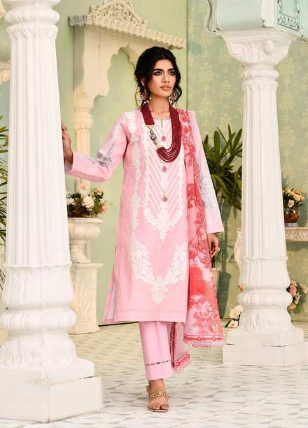 Nuriyaa Embroidered Lawn Suits Unstitched 3 Piece NR22MH MEHR - Eid Collection