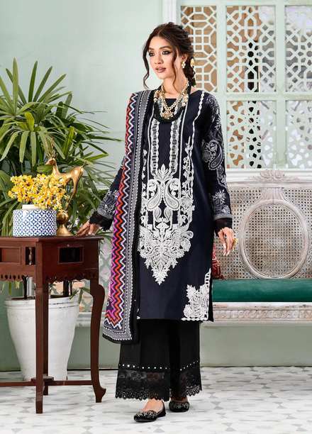 Nuriyaa Embroidered Lawn Suits Unstitched 3 Piece NR22MH LEILA - Eid Collection