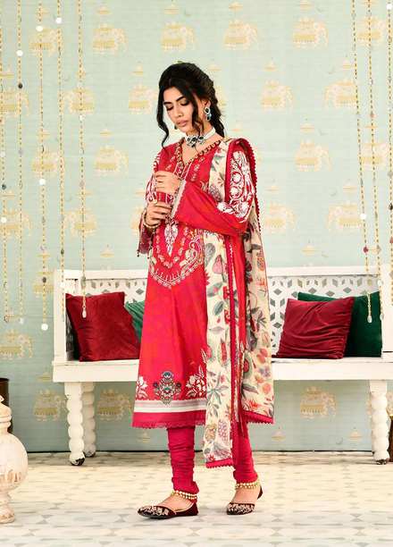 Nuriyaa Embroidered Lawn Suits Unstitched 3 Piece NR22MH GULARA - Eid Collection