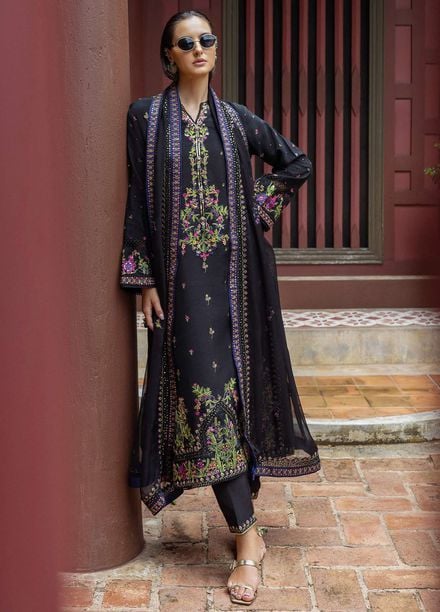 Nuvera by Mushq Hemline Embroidered Raw Silk Suits Unstitched 3 Piece MQ25NF D-03 Oynxa - Festive Collection