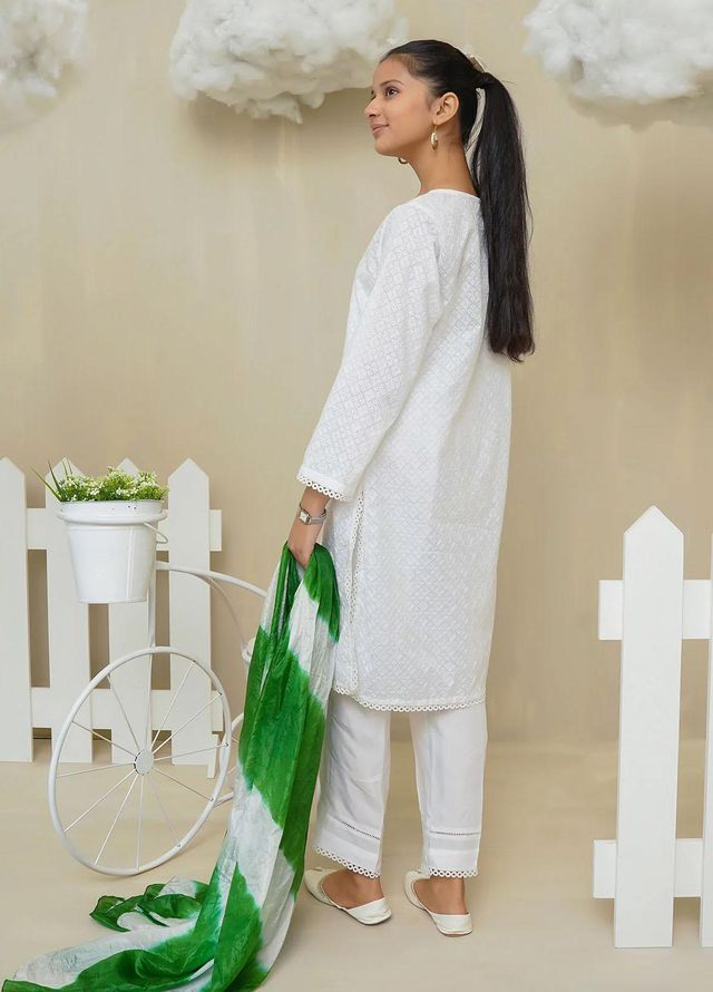 Ochre Cotton Casual 3 Piece Suit for Girls -  OFW-COR-66