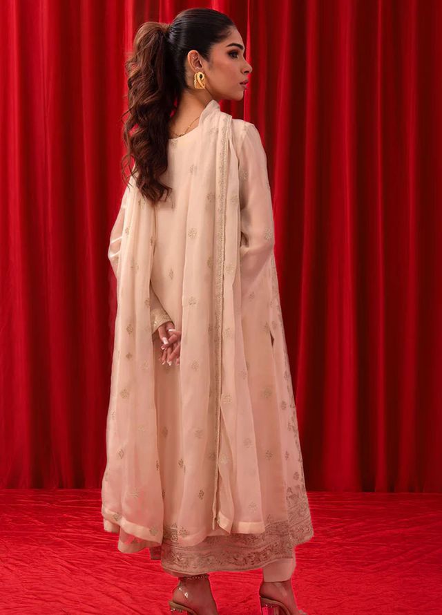 Ochre Pret Embroidered Chiffon 3 Piece SOF-05