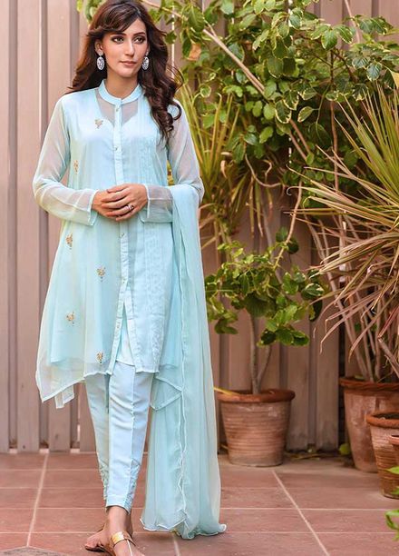 Ochre Pret  Chiffon 3 Piece OFW 271 (M) Mint Green