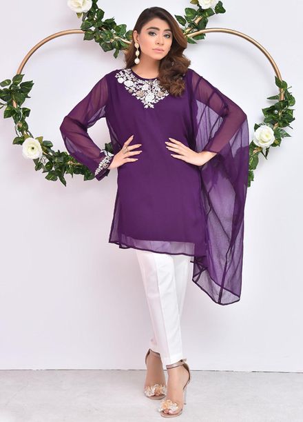 Ochre Pret  Chiffon 3 Piece OFW 317 (M) Purple